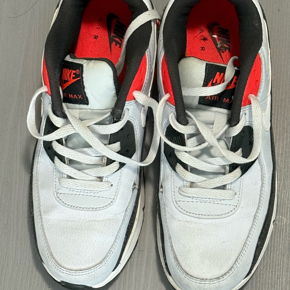 Nike Air Max White and Red Sneakers